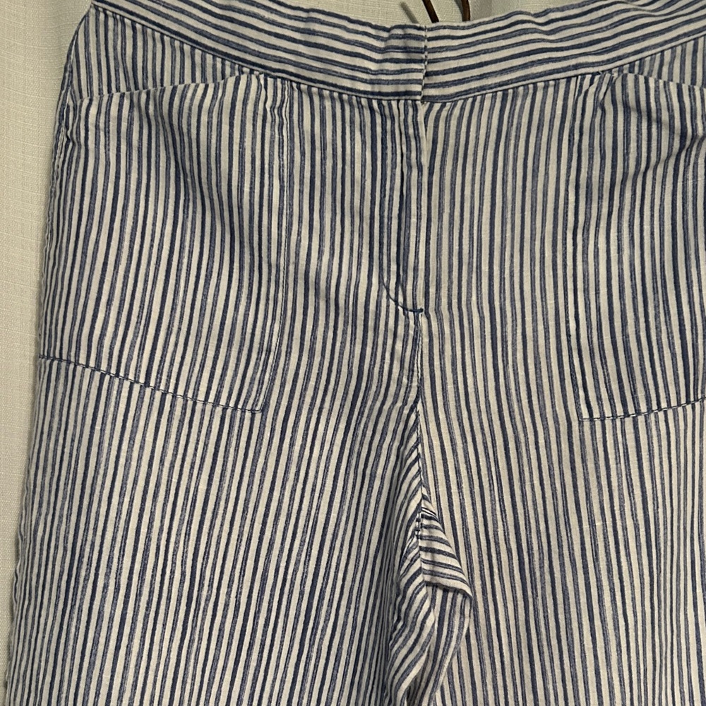Chico's Blue and White Striped pants